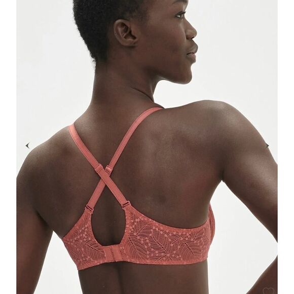 Simone Perele Comete Molded Full Cup Texas Pink Lace Bra $120 34D - Picture 4 of 7